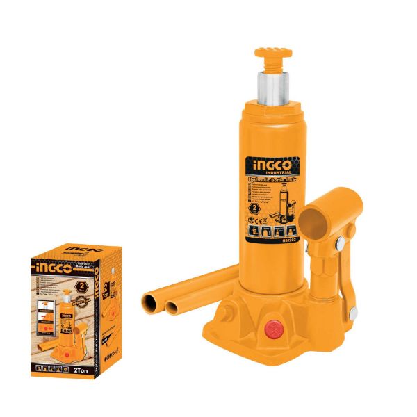 Picture of INGCO 2 TON BOTTLE JACK C/W SAFETY VALVE