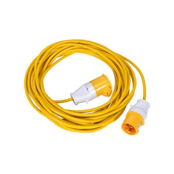 Picture of 40m PONY LEAD YELLOW 32AMP PLUG/ SOCKET 110V