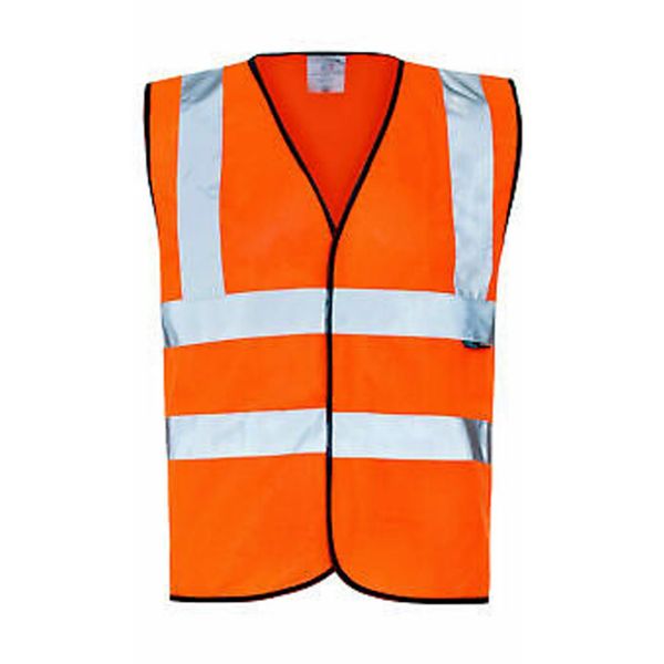 Picture of ORANGE  HI VIS DOUBLE BAND WAISTCOATS MED