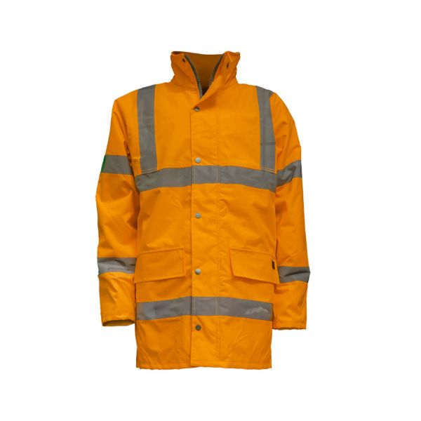 Picture of ORANG MED  HI VIS COAT TO EN471