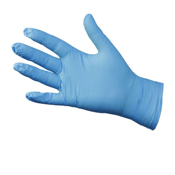 Picture of BLUE NITRILE GLOVES MED