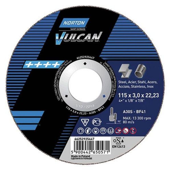 Picture of 115MM X 3.0 X 22.2 D/C STEEL CUTTING DISCS