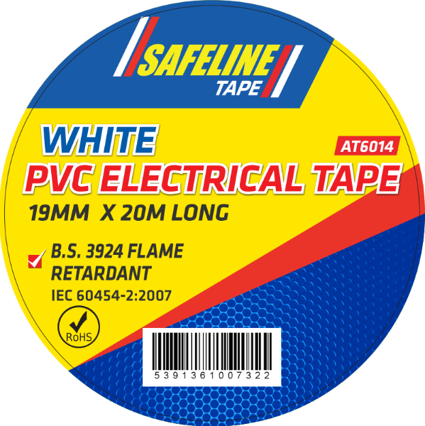 Picture of 19MM X 20M PVC ELECTRICAL TAPE WHITE
