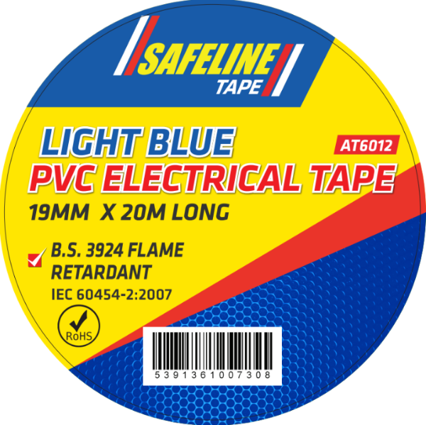 Picture of 19MM X 20M PVC ELECTRICAL TAPE LIGHT BLUE